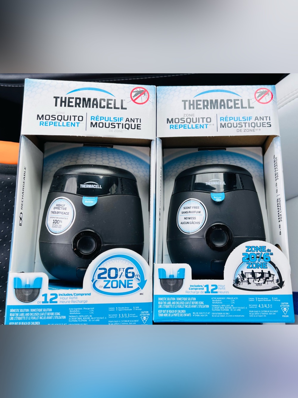 Bundle 2 Brand New Thermacell Mosquito Repellent 20-ft Zone Portable Repeller